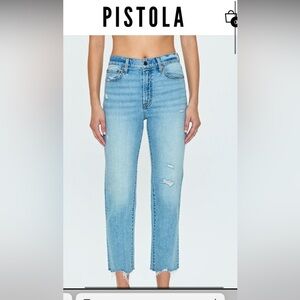 PISTOLA - CHARLIE HIGH RISE CLASSIC STRAIGHT ANKLE JEAN - NORTHWOOD